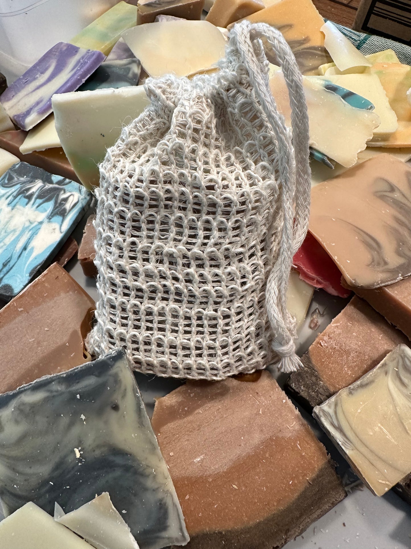 Handmade Soap Bits and Pieces Saver bag