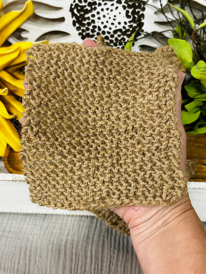 Hand-Knitted Jute Dishcloth | Pure & Plant-Based