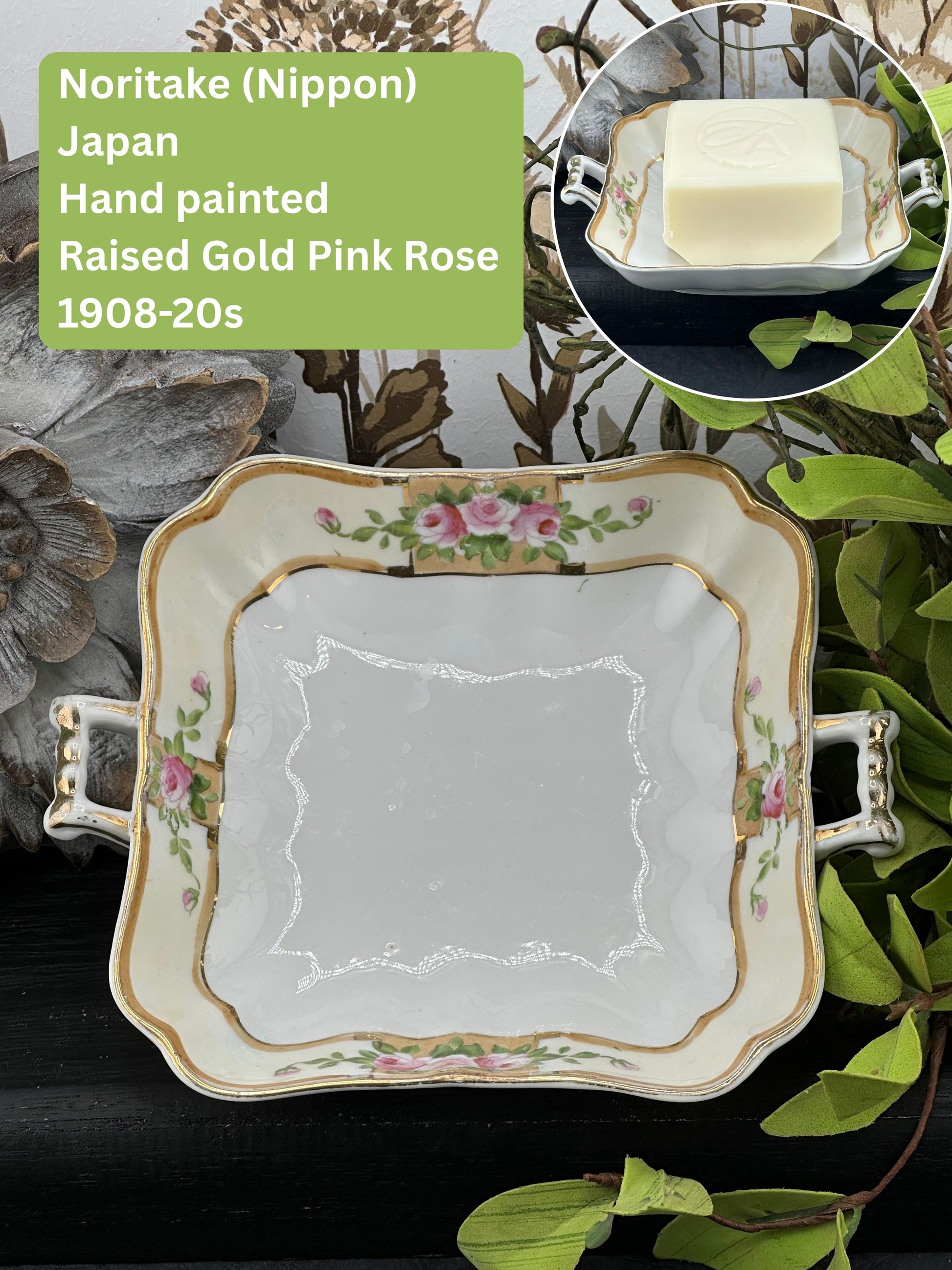 Raised Gold Pink Rose